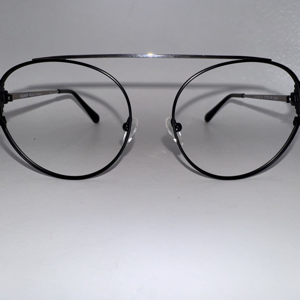 Balmain Sunglasses BL2525B C03 Round Black Silver FRAMES ONLY 57-20-143